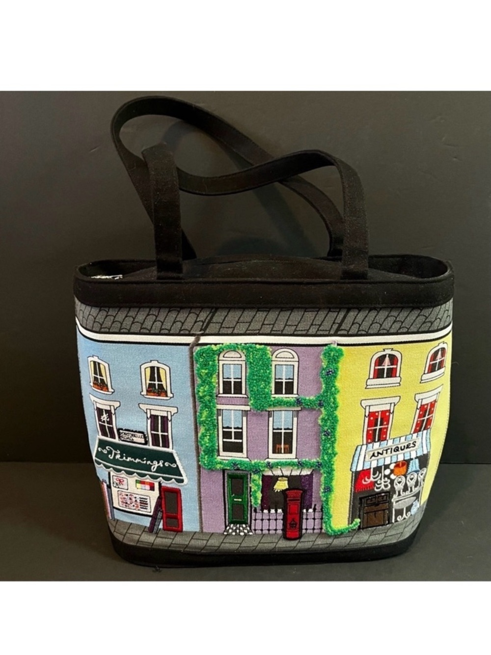 Lulu Guinness London Portobello House Tote Bag Trimmings Antiques Embroidered